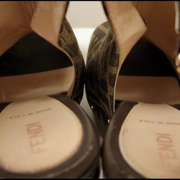 Fendi Zucca Platform Heels - Picture 7 of 11